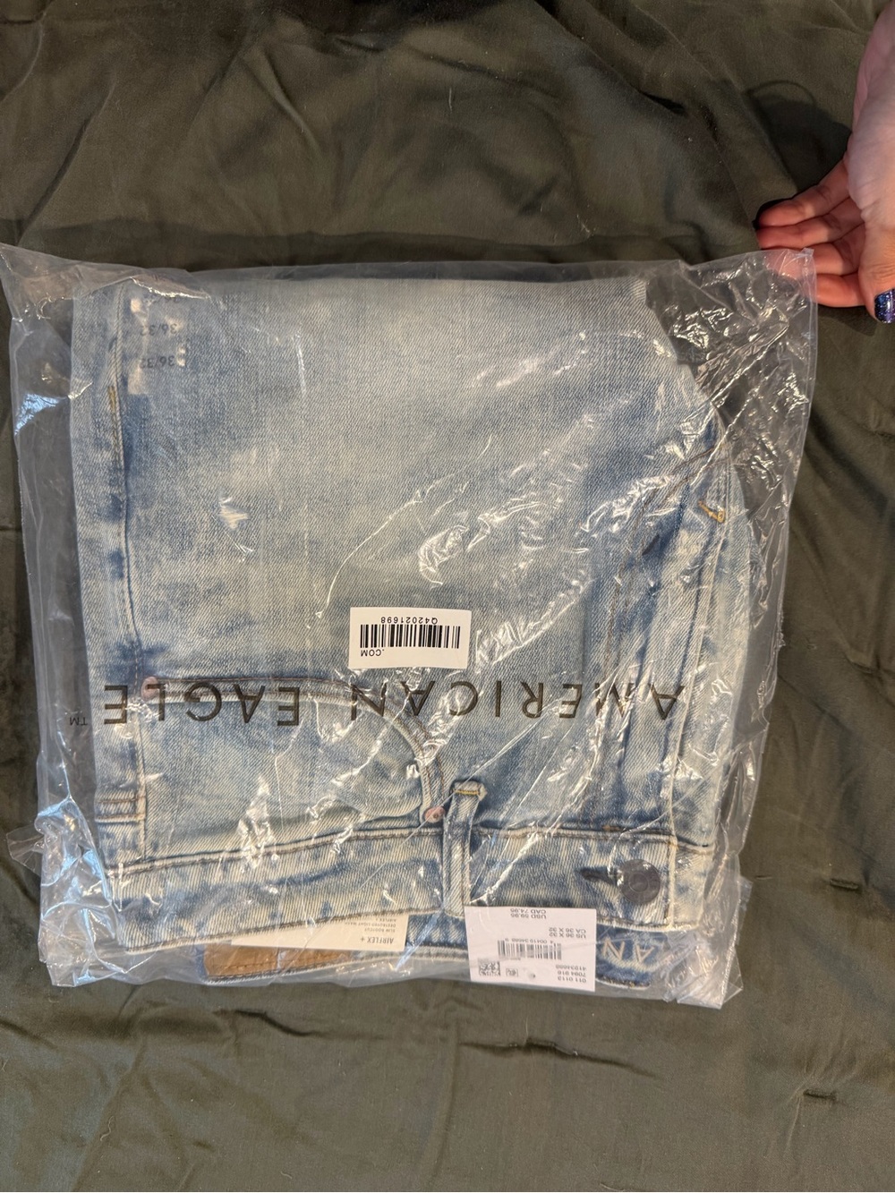 American Eagle Outfitters Men's Light Blue Straight Jeans